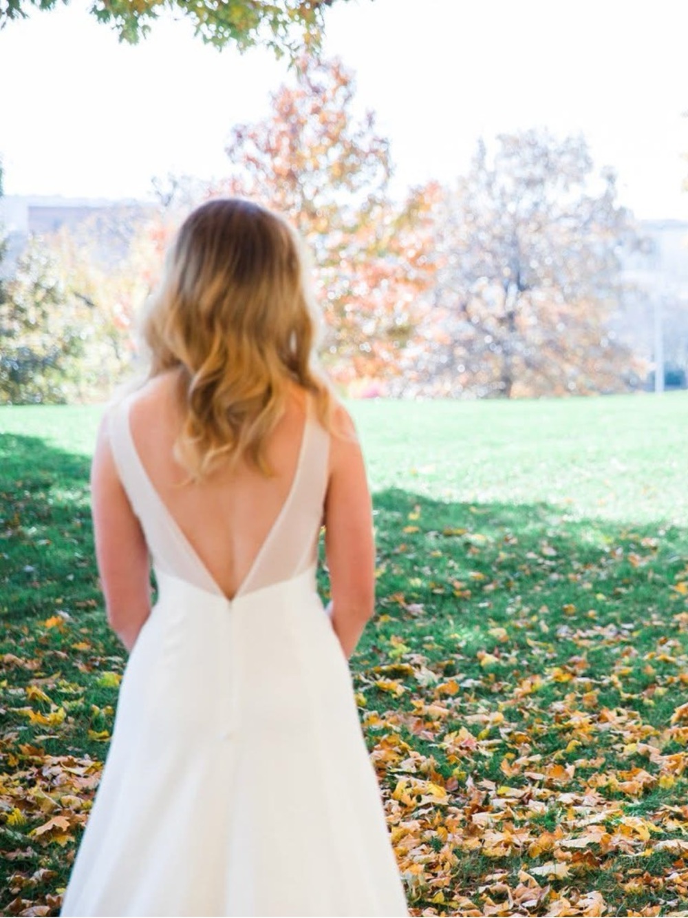 Elegant White Bridal A-Line Wedding Dress - Picture 2 of 5